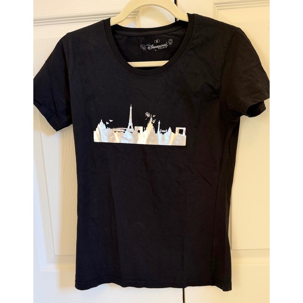 EUC Disneyland Paris Magic Kingdom women's black shirt size medium